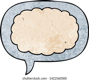 Cartoon-Wolke mit Sprachblase im Retro-Stil