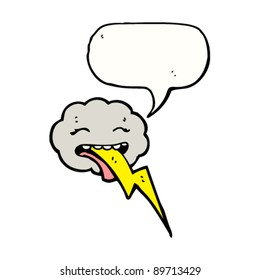 Cartoon Cloud-Spuckblitz