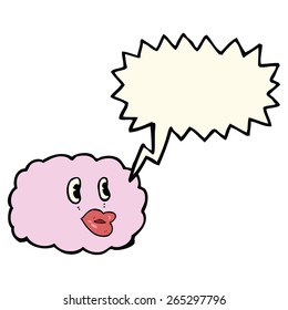 símbolo de nube de dibujos animados con burbuja de habla