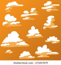 Cartoon Cloud in warm color