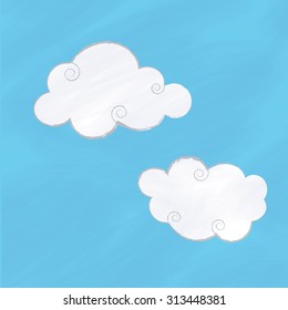 Cartoon clouds