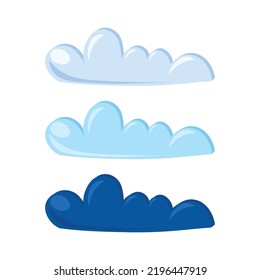 Cartoon Clouds Isolated Sky Panorama Vector Stock Vector (Royalty Free ...