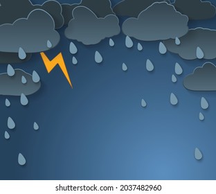 Cartoon clouds on blue background. Set icons for messages, banners, web design. Illustration Vector