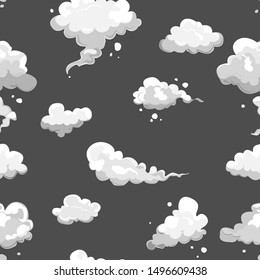Cartoon clouds pattern semless. Vector stock.
