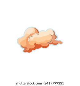 cartoon clouds simple flat vector