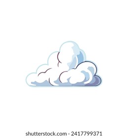 cartoon clouds simple flat vector
