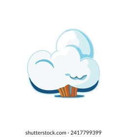 cartoon clouds simple flat vector