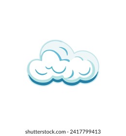 cartoon clouds simple flat vector
