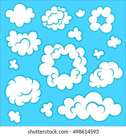 Cartoon clouds vector
