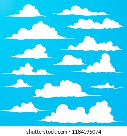 Cartoon clouds. Vector collection