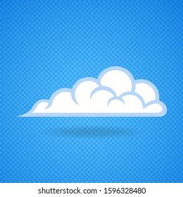 Cartoon clouds vector collection in blue sky. Cloud silhouette vector design.