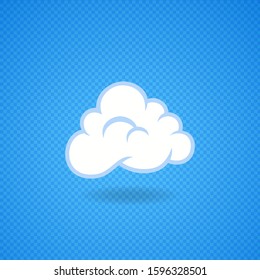 Cartoon clouds vector collection in blue sky. Cloud silhouette vector design.