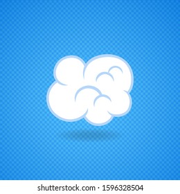 Cartoon clouds vector collection in blue sky. Cloud silhouette vector design.
