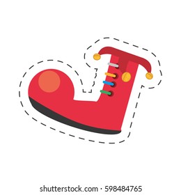 cartoon clown boot april fools vector illustration eps 10