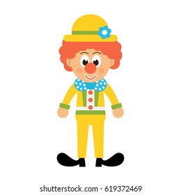 cartoon clown with hat vector