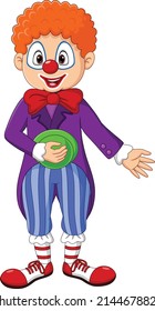 Cartoon clown on a white background