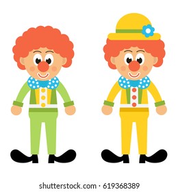 cartoon clown set
