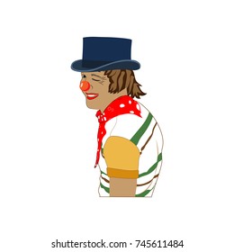 Cartoon Clown. Vector illustration
