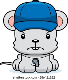 A cartoon coach mouse looking angry.
