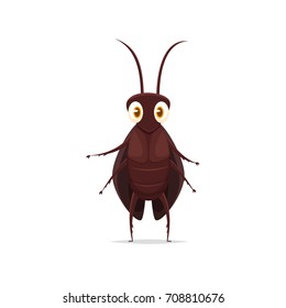 Cartoon cockroach vector isolated illustration