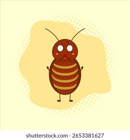 Cartoon cockroach.Vetor design de ilustração. EPS 10.