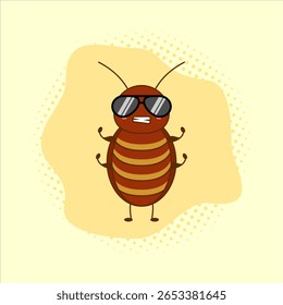 Cartoon cockroach.Vector illustration design. EPS 10.