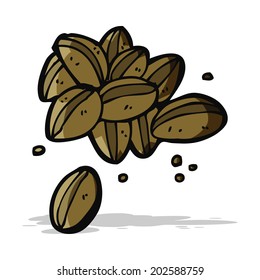 granos de café de dibujos animados
