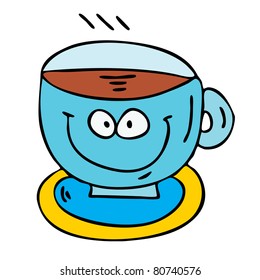 Cartoon coffee cup