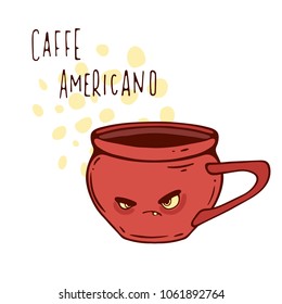 cartoon  coffee cup illustration