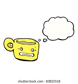 cartoon coffee cup with the jitters