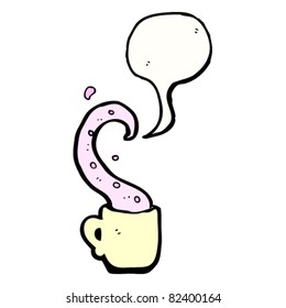 cartoon coffee cup surprise