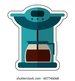 cartoon coffee maker pot machine