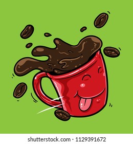 Cartoon coffee mug