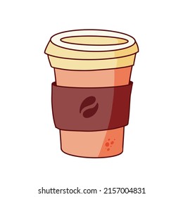 Cartoon coffee mug paper eco package for coffee to go