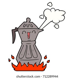 cartoon coffee pot