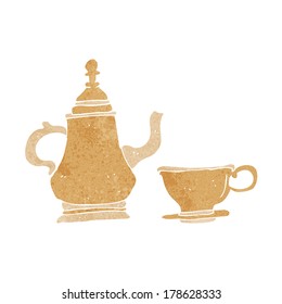Cartoon-Kaffeekanne und -Tasse