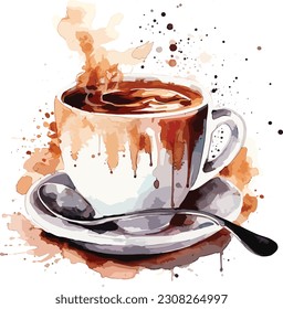 Cartoon Coffee tshirt design, Vector, illustration
