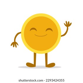 Cartoon Coin simple icon vector