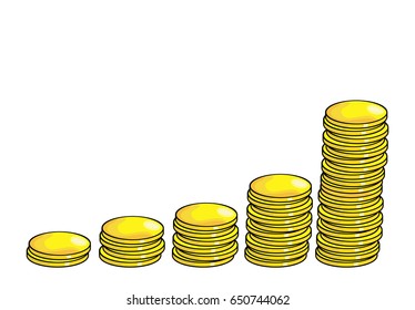 cartoon coin vector symbol icon design. Beautiful illustration isolated on white background