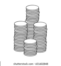 cartoon coin vector symbol icon design. Beautiful illustration isolated on white background