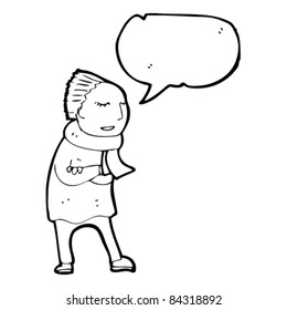 cartoon cold person