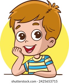 Cartoon collection of little boy portraits. Different kids and various gestures holding empty whiteboard. Lots of copy space for your text and logo.