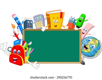 Cartoon Collection Stationery With Blank Sign 