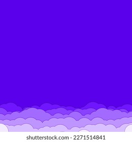 Cartoon color clouds stack backdrop illustration