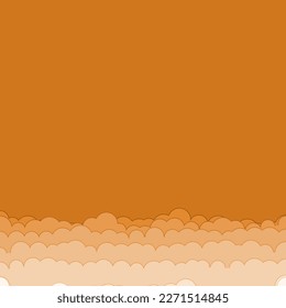 Cartoon color clouds stack backdrop illustration