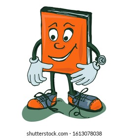 cartoon color hand drawn funny notebook