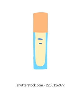 Cartoon Color Lip Gloss Cosmetic Product Icon Flat Design Style Isolated on a White Background. Vector illustration
