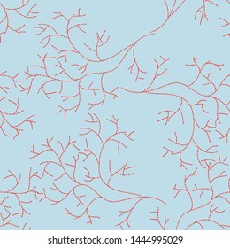 Cartoon color seaweeds handcraft pattern