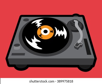 cartoon color turntable