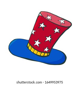 Cartoon color vector carnival hat